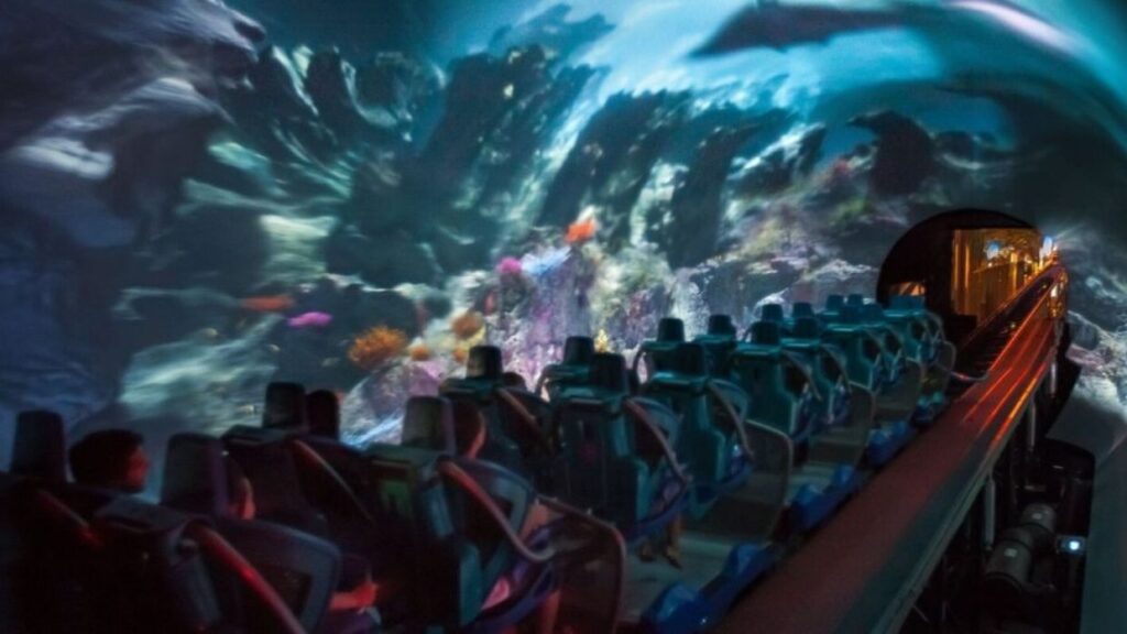 Manta Roller Coaster Media Tunnel at SeaWorld